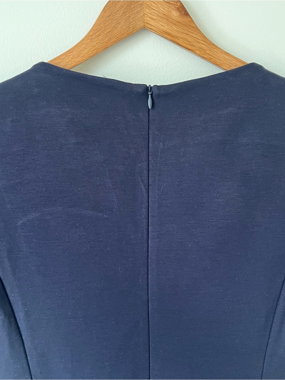 UNIQLO Navy Short-Sleeve Fit-and-Flare Midi Dress- Medium - Picture 4 of 7